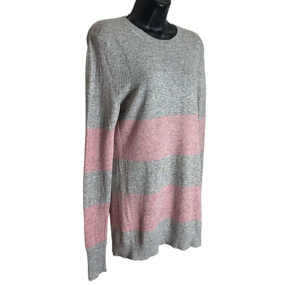 Banana Republic Sweater Womens XS Pink Gray Cashmere Merino Wool Quiet Luxury